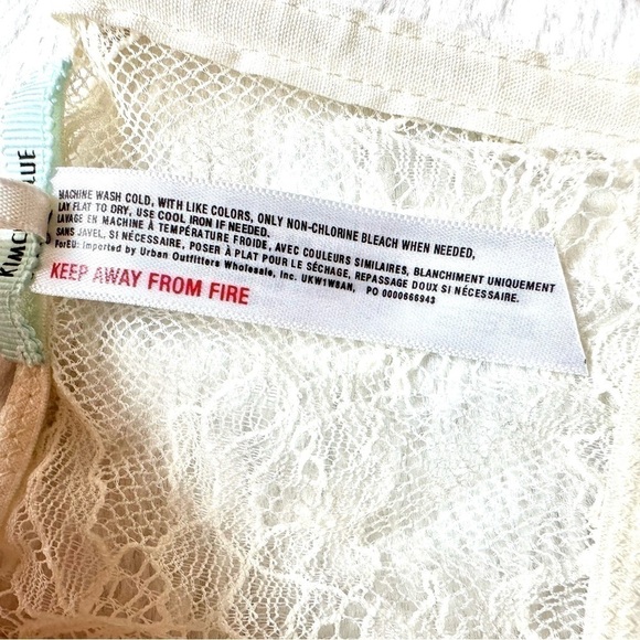Kimchi Blue Urban Outfitters Yellow Cream Lace Bandeau L - Picture 11 of 11